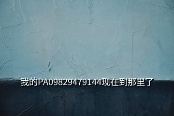 我的PA09829479144现在到那里了