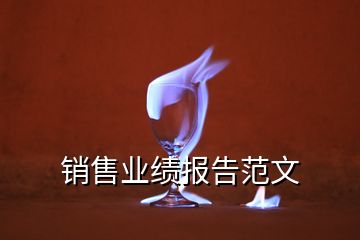 销售业绩报告范文