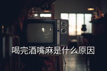 喝完酒嘴麻是什么原因