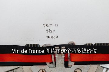 Vin de France 图片里这个酒多钱价位