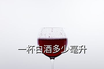 一杯白酒多少毫升