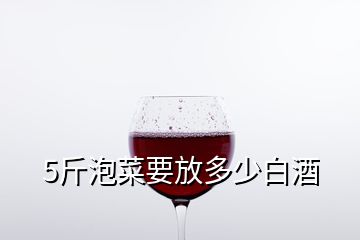 5斤泡菜要放多少白酒