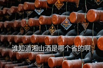 谁知道湘山酒是哪个省的啊