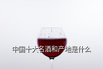 中国十大名酒和产地是什么