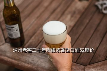 泸州老窖二十年陈酿浓香型白酒52度价