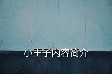 小王子内容简介