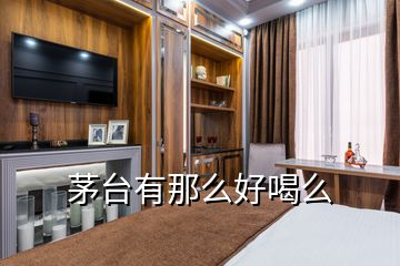 茅台有那么好喝么
