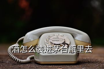 酒怎么装进茅台瓶里去