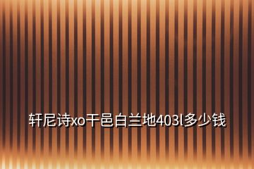 轩尼诗xo干邑白兰地403l多少钱