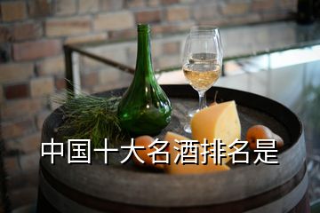 中国十大名酒排名是