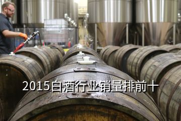 2015白酒行业销量排前十