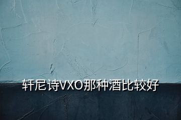 轩尼诗VXO那种酒比较好