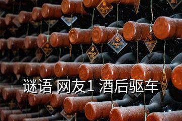 谜语 网友1 酒后驱车