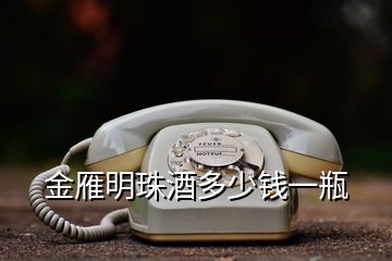 金雁明珠酒多少钱一瓶