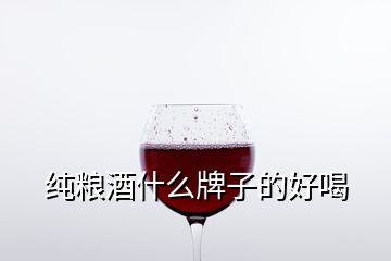 纯粮酒什么牌子的好喝