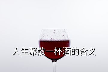 人生聚散一杯酒的含义