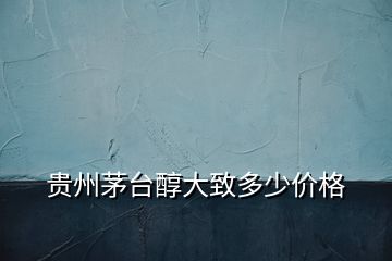 贵州茅台醇大致多少价格
