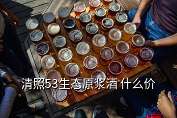 清照53生态原浆酒 什么价