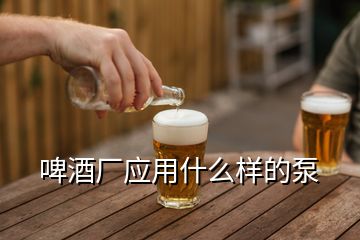 啤酒厂应用什么样的泵