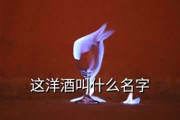 这洋酒叫什么名字