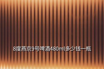 8度燕京9号啤酒480ml多少钱一瓶