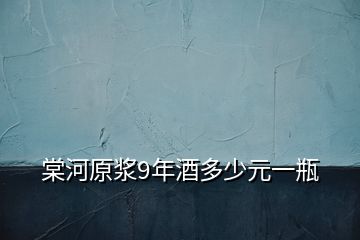 棠河原浆9年酒多少元一瓶