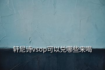 轩尼诗vsop可以兑哪些来喝