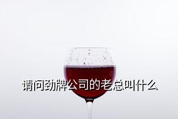 请问劲牌公司的老总叫什么