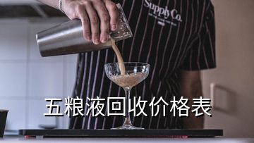 五粮液回收价格表