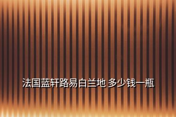 法国蓝轩路易白兰地 多少钱一瓶