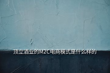 顶立酒业的M2C电商模式是什么样的