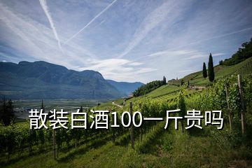 散装白酒100一斤贵吗