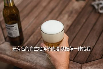 最有名的白兰地牌子的酒 就推荐一种给我