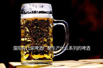 濮阳有几家啤酒厂都生产什么系列的啤酒
