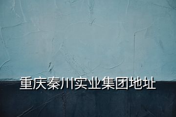 重庆秦川实业集团地址