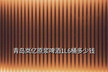 青岛岚亿原浆啤酒1L6桶多少钱