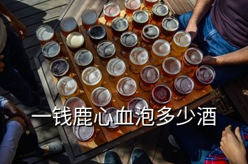 一钱鹿心血泡多少酒