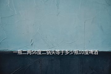 一瓶二两56度二锅头等于多少瓶10度啤酒