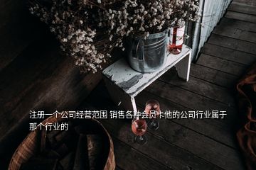 注册一个公司经营范围 销售各种会员卡他的公司行业属于那个行业的