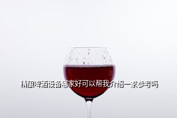 精酿啤酒设备哪家好可以帮我介绍一家参考吗