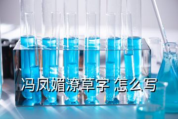 冯凤媚潦草字 怎么写