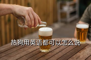 热狗用英语都可以怎么说