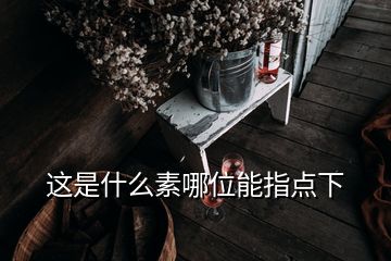 这是什么素哪位能指点下