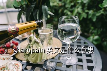 shampain 英文是什么意思