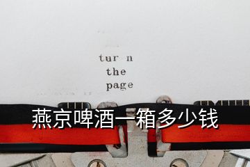 燕京啤酒一箱多少钱