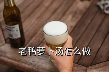 老鸭萝卜汤怎么做