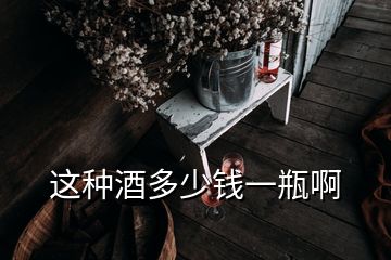 这种酒多少钱一瓶啊