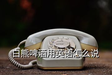 白熊啤酒用英语怎么说