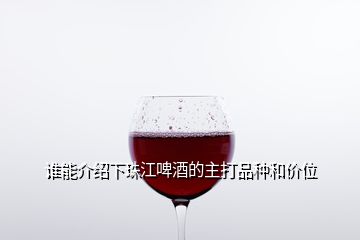 谁能介绍下珠江啤酒的主打品种和价位