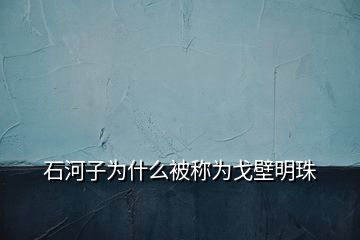 石河子为什么被称为戈壁明珠